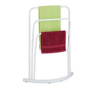 Relaxdays Toallero de pie curvo blanco blanco