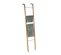 Relaxdays Toallero Escalera, Bambú, Marrón, 180 x 35 x 20 cm | Escalera decorativa de 5 peldaños, para estantería, (Al x An x Fon): 180 x 35 x 20 cm