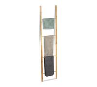 Relaxdays Toallero Escalera Plegable con 4 Barras, Bambú, Marrón Natural, 180 x 42 x 2 cm