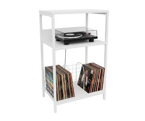 Relaxdays Tocadisco Mesa blanco