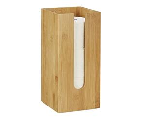 Relaxdays Toilettenpapierhalter stehend Bambus Portarrollos de Pie, para 3 Rollos de Repuesto, Soporte para Papel Higiénico, Bambú, 33 x 15 x 15 cm, Natural