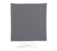 Relaxdays Toldo de vela cuadrado en gris gris