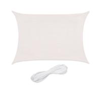 Relaxdays Toldo de vela rectangular de HDPE blanco