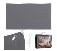 Relaxdays Toldo de vela rectangular en gris gris