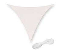 Relaxdays Toldo de vela triangular de HDPE blanco