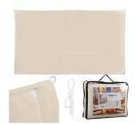 Relaxdays Toldo Vela Rectangular, Impermeable, Protección Rayos UV, con Cuerdas para tensar, 2x4 m, Beige