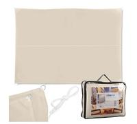 Relaxdays Toldo Vela Rectangular, Impermeable, Protección Rayos UV, con Cuerdas para tensar, 3x4m, Beige