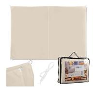 Relaxdays Toldo Vela Rectangular, Impermeable, Protección Rayos UV, con Cuerdas para tensar, Beige