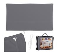 Relaxdays Toldo Vela Rectangular, Repelente al Agua, Protección Rayos UV, con Cuerdas para tensar, 2x4m, Gris