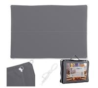 Relaxdays Toldo Vela Rectangular, Repelente al Agua, Protección Rayos UV, con Cuerdas para tensar, 3x4m, Gris