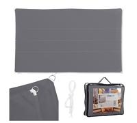 Relaxdays Toldo Vela Rectangular, Repelente al Agua, Protección Rayos UV, con Cuerdas para tensar, 4x6m, Gris