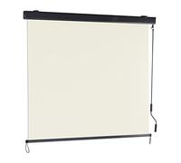 Relaxdays Toldo Vertical, 250 x 160 cm, Estor Exterior Manivela, Protección contra Sol y Miradas, Balcón, Terraza, Beige
