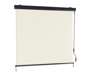 Relaxdays Toldo vertical beige con manivela beige,gris