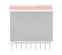 Relaxdays Toldo Vertical 140x180 cm, Estor Exterior con Cadena, Protección Sol y Viento, Balcón, Terraza, Jardín, Gris