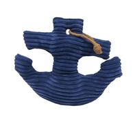 Relaxdays Tope Decorativo para Puertas en Azul Marino, Arena y algodón, puf de Suelo, 38x42x28 cm