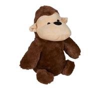 Relaxdays Tope para puertas arena diseño de mono marrón,marrón claro