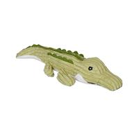 Relaxdays Tope para Puertas Cocodrilo, Sujetapuertas Tela y Arena, Cojín Pesado Suelo, 8 x 45 x 16 cm, Decorativo, Verde
