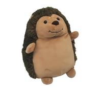 Relaxdays Tope para Puertas Erizo de Tela y Arena, Suelo, Interior, 21x16x14 cm, Saco Decorativo marrón