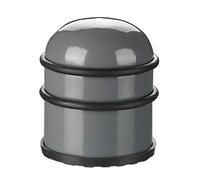 Relaxdays Tope Puerta, Puertas y Ventanas Pesadas, Acero Inoxidable y Goma, Freno Alto y Redondo, 7cm Ø, Gris Oscuro