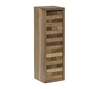Relaxdays Torre Bloques 54 Piezas, Caja de Madera, Niños y Adultos, Juego Fiesta, 29 x 9,5 x 8,5 cm, Natural, 29 x 9.5 x 8.5 cm