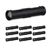 Relaxdays Trampa para Topos, Set de 10, Atrapatopos, 2 Aberturas de Control, Ajustable, No Daña a los Animales, Negro