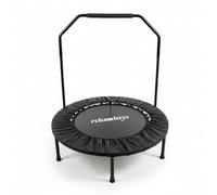 Relaxdays Trampolín con barra Ø 102 cm negro