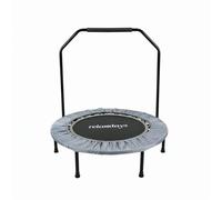 Relaxdays Trampolín con barra Ø 102 cm negro,gris