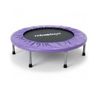 Relaxdays Trampolín interior Ø 95 cm púrpura,negro