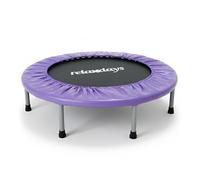 Relaxdays Trampolín Interior Plegable Ø 95 cm hasta 100 kg, Deporte y Gimnasia, Morado