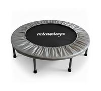 Relaxdays Trampolín Interior Plegable 95 cm, 100 kg, Deporte y Gimnasia, Gris, 22 x 95 x 95 cm