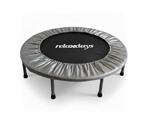 Relaxdays Trampolín Interior Plegable 95 cm, 100 kg, Deporte y Gimnasia, Gris, 22 x 95 x 95 cm