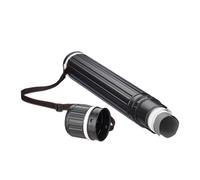 Relaxdays Portaplanos Extensible hasta A0, Tubo para Guardar Láminas, Carteles, Planos 64-107cm, Plástico, Negro/Blanco