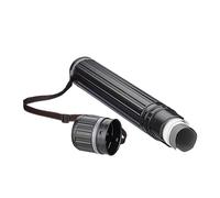Relaxdays Tubo Portaplanos Extensible hasta A0, para Guardar Planos, Láminas o Pósteres, 64-107cm, Plástico, Negro/Gris