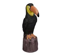 Relaxdays Tucán Decorativo como Adorno de Jardín, Figura de Ave, 35 x 10 x 19 cm, Balcón, Plástico, Multicolor