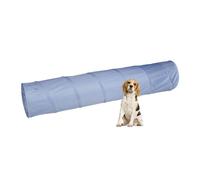 Relaxdays Túnel para Perros, Juguete Mascotas Activas, Entrenamiento, 200 cm, 40 cm Ø, Tubo de Agilidad Plegable, Gris