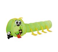 Relaxdays, 75 x 240 x 72 cm, Verde Túnel Infantil con Tienda Campaña de Gusano, Interior y Exterior, Pop Up, Poliéster