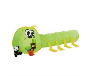 Relaxdays Túnel infantil de gusano amarillo,verde,negro