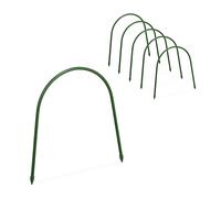 Relaxdays Tunnelbögen im 6er Set Pack 6 Arcos para Túnel Invernadero, Estructura de Miniinvernadero, 31 x 33 cm, Resistentes, Flexibles, Verde, Acero