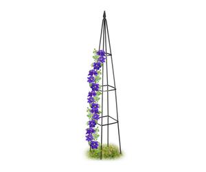 Relaxdays Tutor plantas tipi 190 cm negro verde oscuro,negro