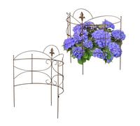 Relaxdays Tutores plantas flor de lis set de 2 marrón