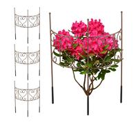 Relaxdays Tutores plantas y flores medialuna marrón