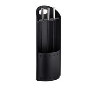 Relaxdays Utensilios de Limpieza para chimeneas, Cuatro Accesorios, Pala, Escoba, Atizador & Soporte, Negro, Acero Inoxidable