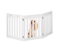 Relaxdays Valla de seguridad perros diseño patas blanco