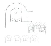 Relaxdays Valla jardín y huerto verdes 20 piezas verde