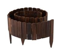 Relaxdays Borde de madera flexible marrón oscuro
