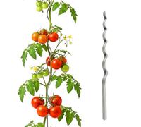 Relaxdays Varilla Espiral para Tomates, Set de 20, 150 cm, Ø5 mm, Acero galvanizado, Soporte, Plateado