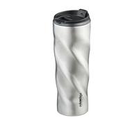 Relaxdays Vaso térmico 500 ml de acero inoxidable negro,plata