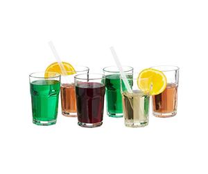 Relaxdays - Vasos (6 unidades, 300 ml, Gastro, fino cristal, vasos Set para el presupuesto, apto para lavavajillas, transparente, Vidrio, Estándar,