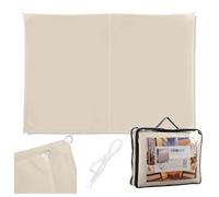 Relaxdays Vela de Sombra, poliéster, Repelente al Agua, Beige