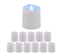 Relaxdays Velas led blancas en set de 12 blanco